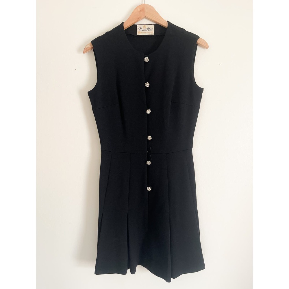 Vintage Virgin Wool Mini Dress Medium